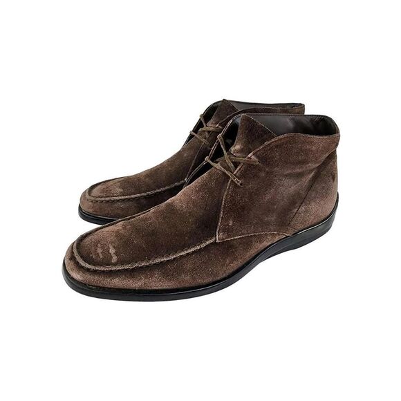 TOD'S Polacchino QUINN Chukka Boots US 9.5 Men's brown suede boot Driving shoes - Picture 1 of 12
